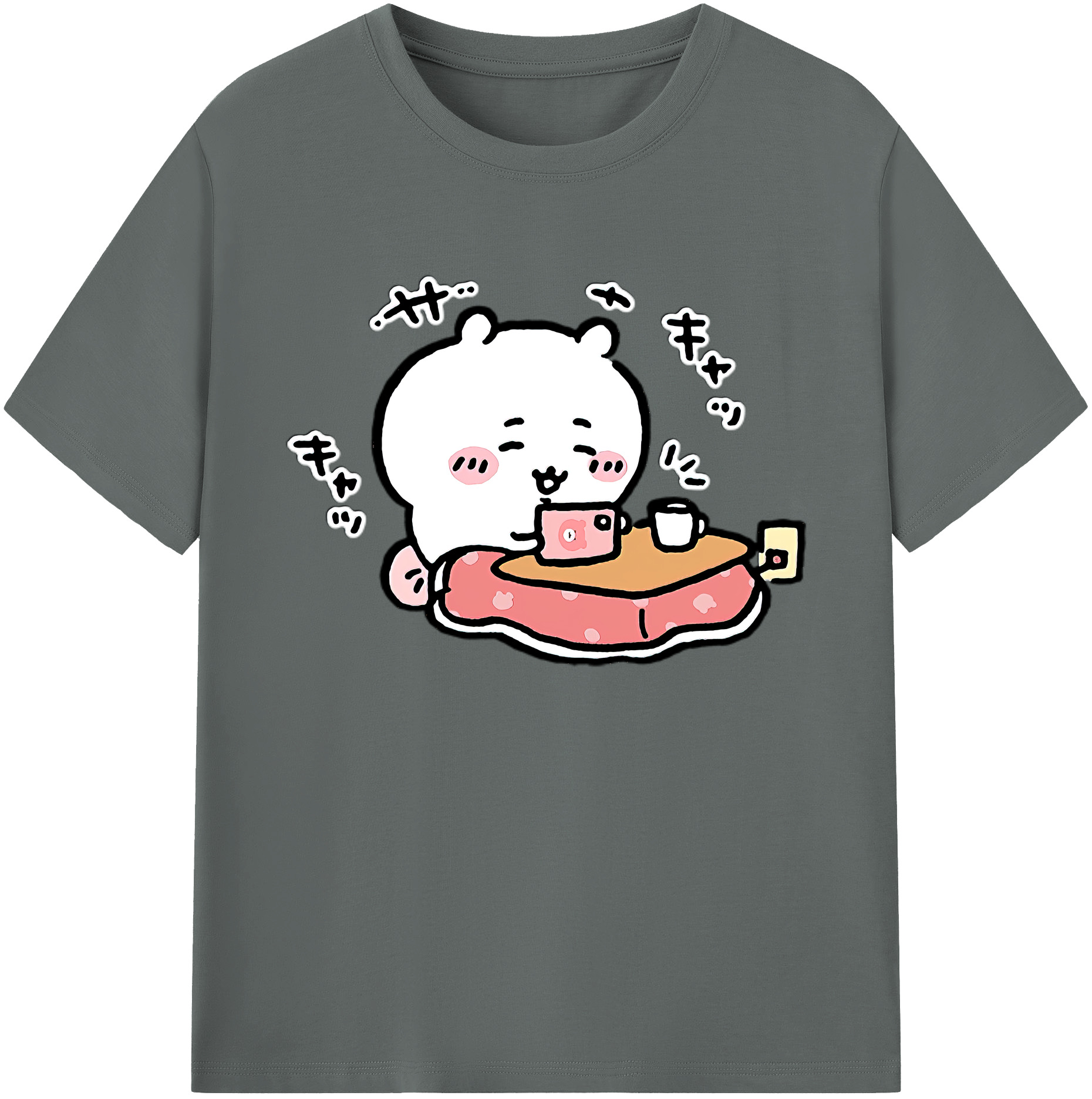 （画像用） ちいかわ ちいかわ Chii-kawa chiikawa 綿100％ メンズ半袖Tシャツ｜肌触りやわらか＆通気性